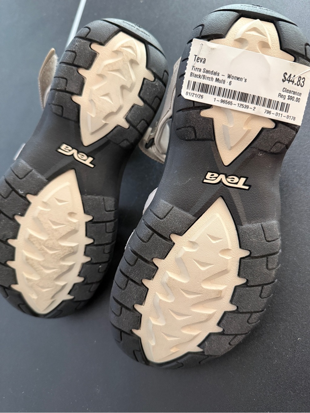Teva Tirra Sandals- Black/Birch Outdoor Strap Sandals - Picture 5 of 5